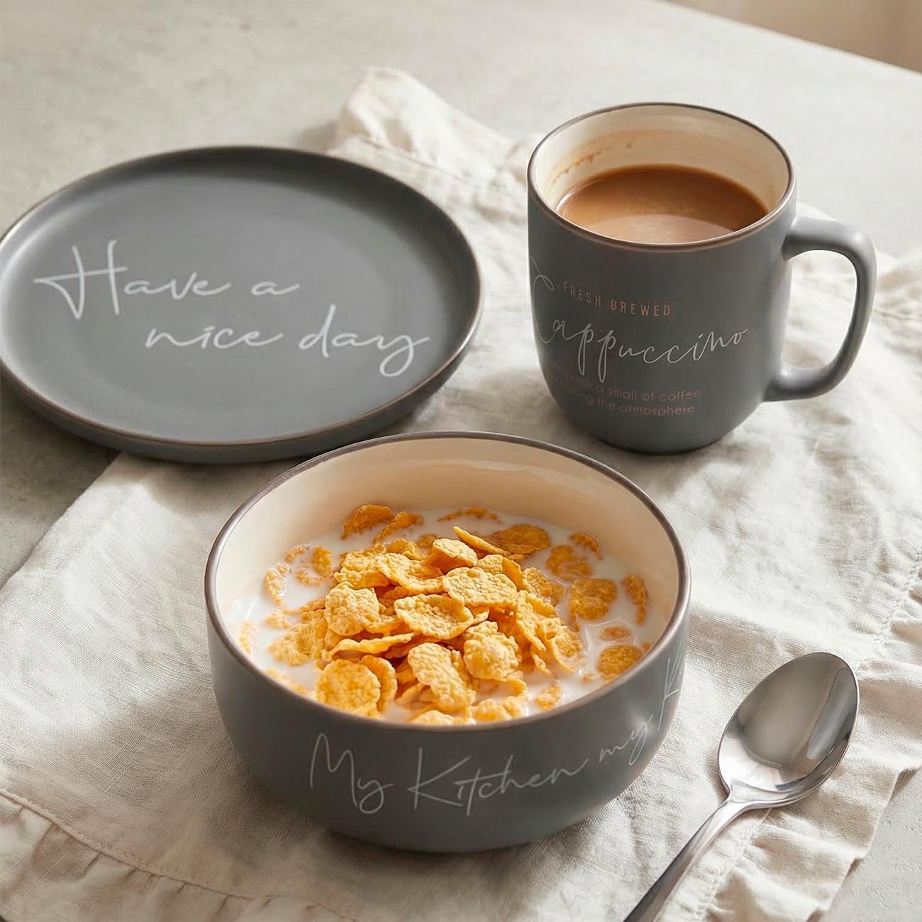 Столовый сервиз REGENT inox 3 предмета (фарфор) di PORCELLANA