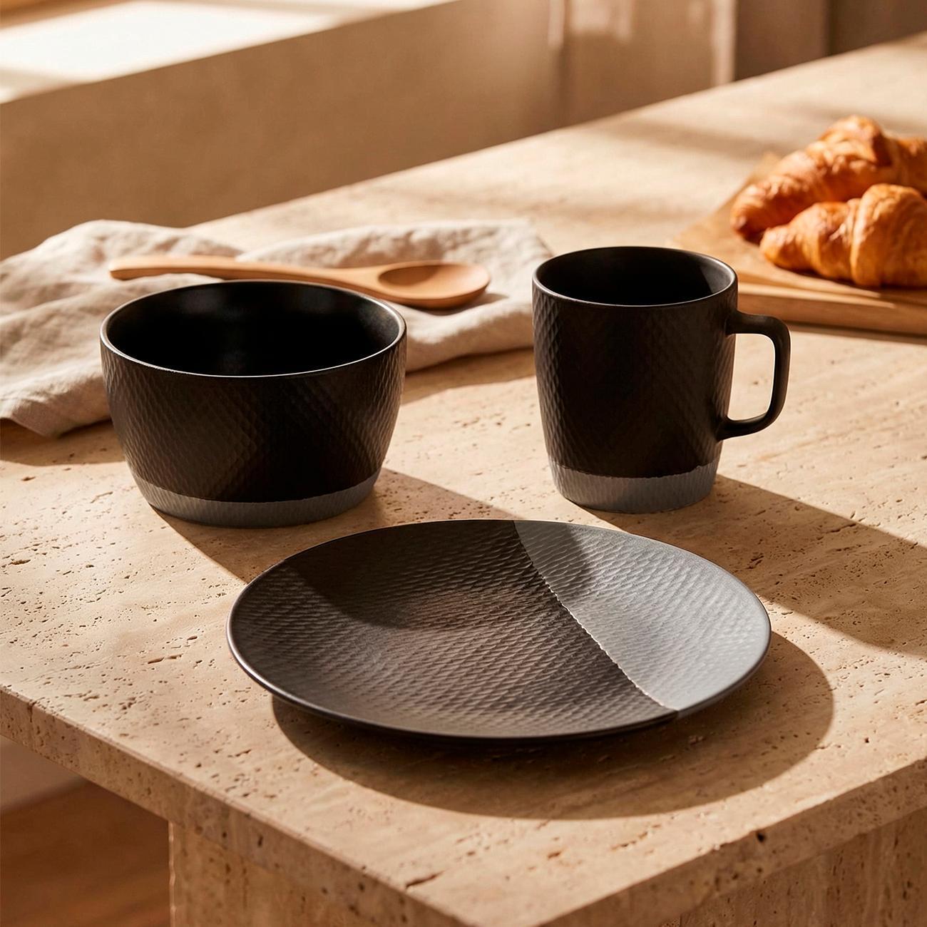 Столовый сервиз REGENT inox 3 предмета (фарфор) di PORCELLANA