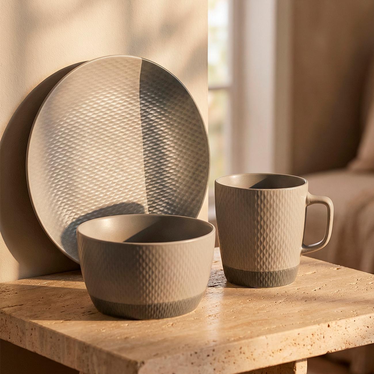 Столовый сервиз REGENT inox 3 предмета (фарфор) di PORCELLANA