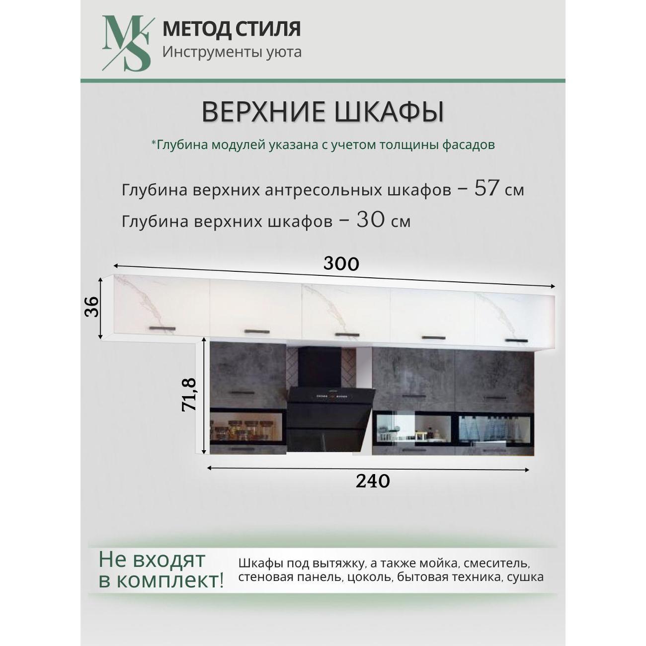 Комплект кухонной мебели Мебельная компания МиФ Техно 3м