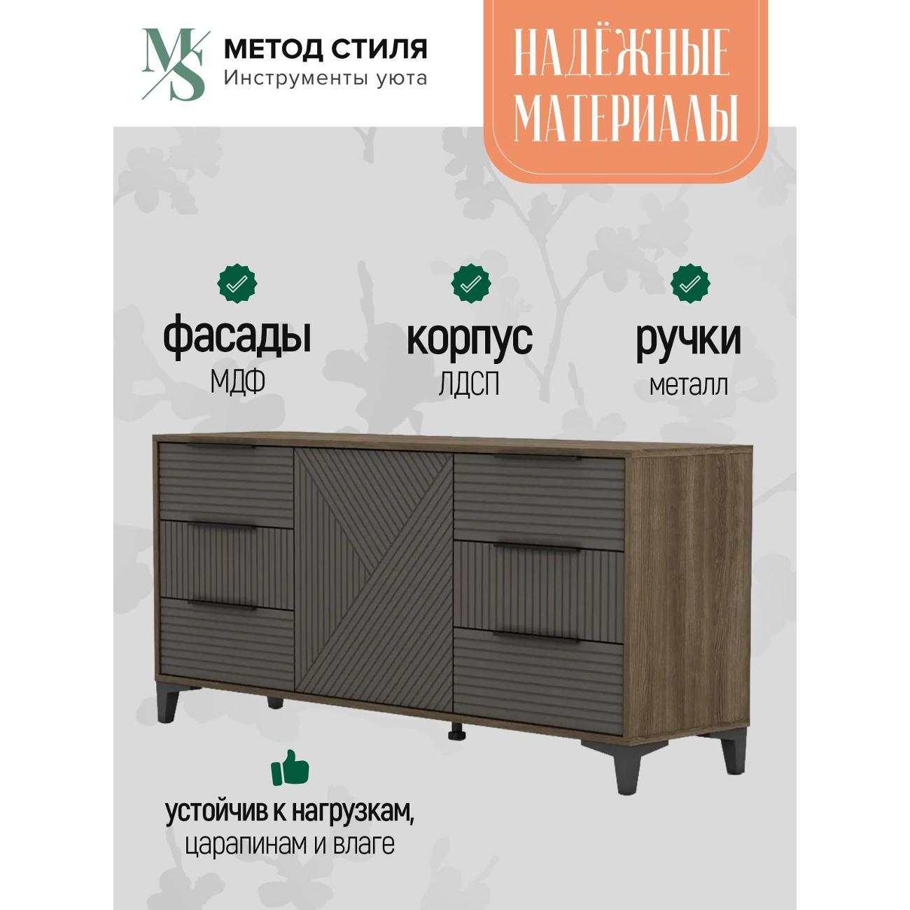 Комод Форес с ящиками Палау Грей софт