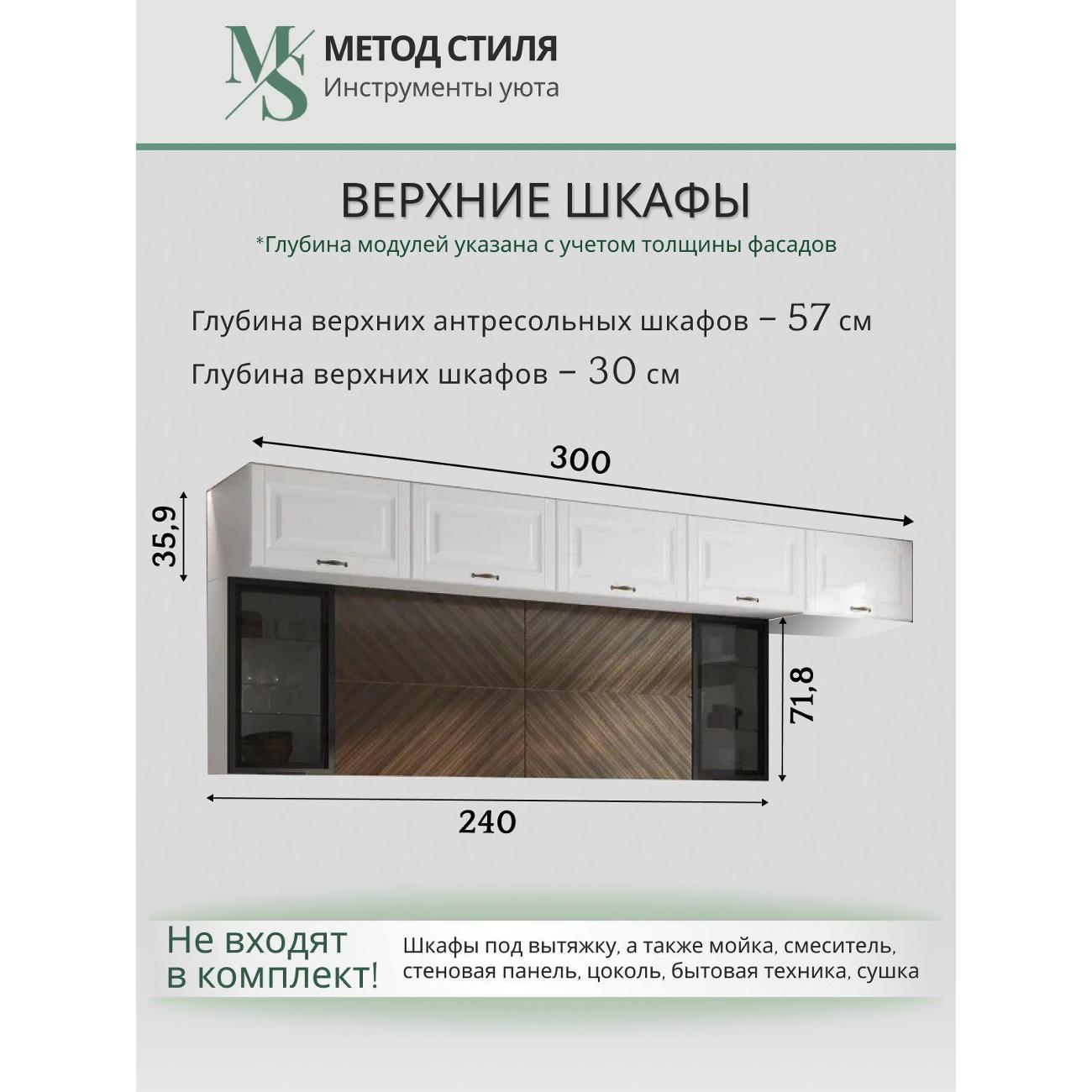 Комплект кухонной мебели Мебельная компания МиФ Престиж 3м