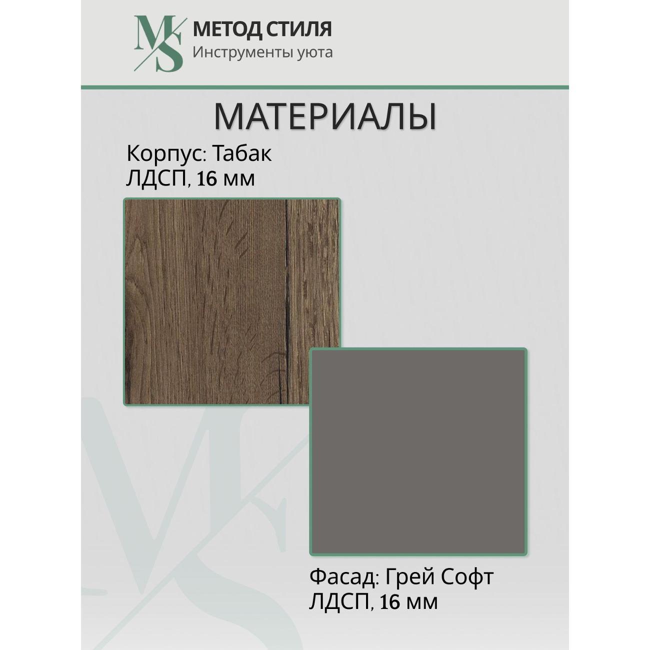 Шкаф распашной Форес Палау Табак/Грей софт