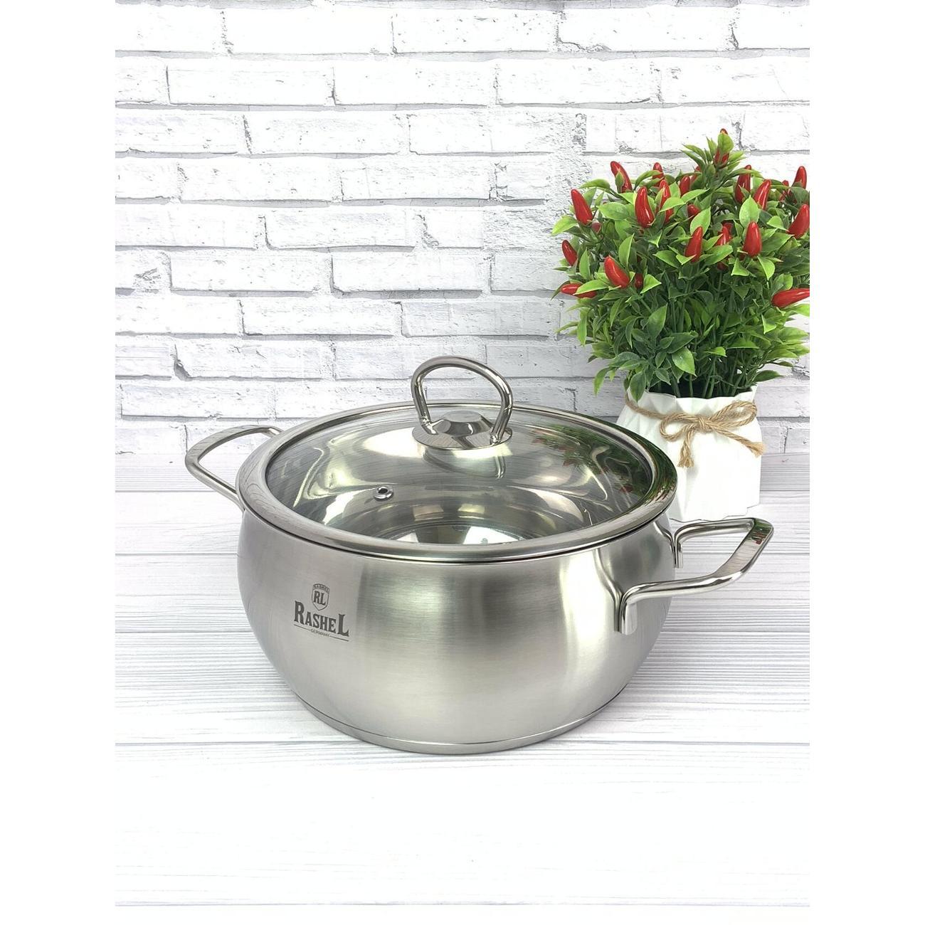 Кастрюля RasheL 3 л из нержавеющей стали с крышкой