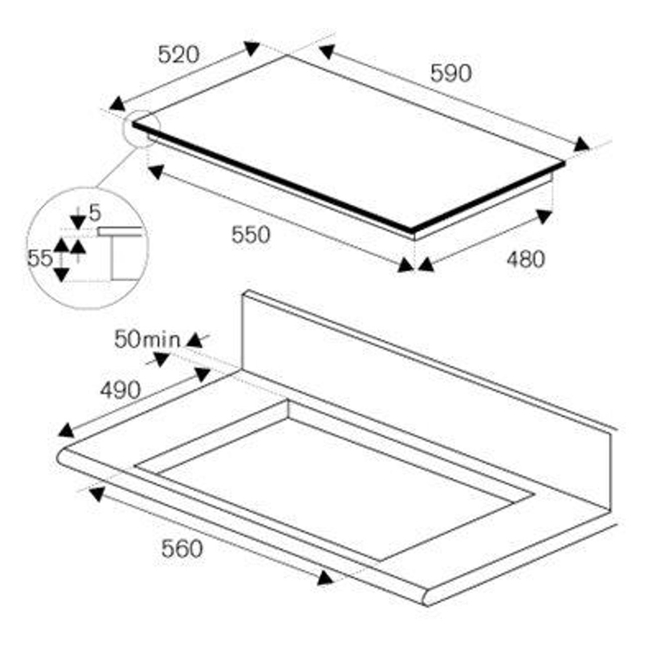 Варочная панель индукционная Bertazzoni P604I1B26NV