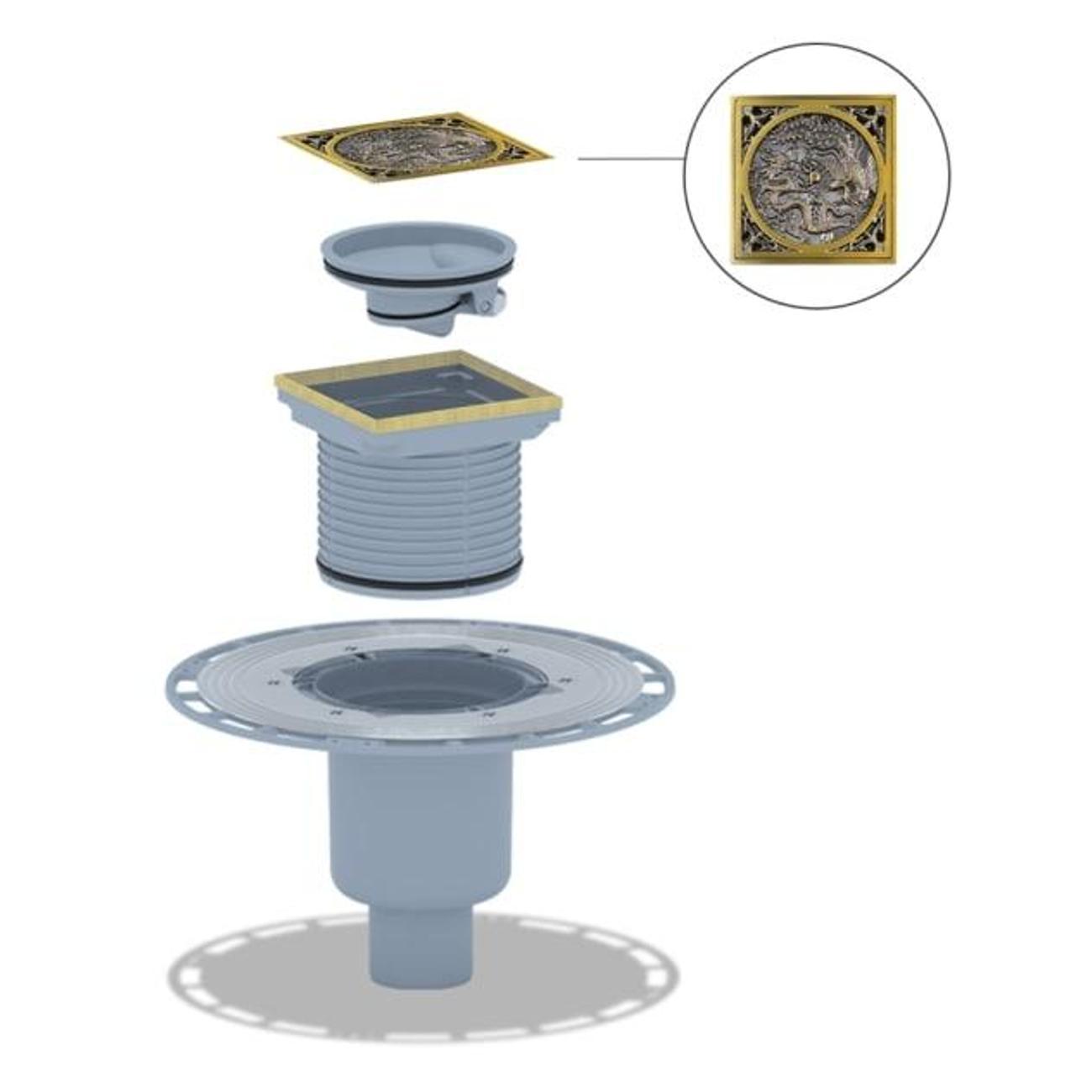 Душевой лоток, трап Bronze de Luxe 21986-5902