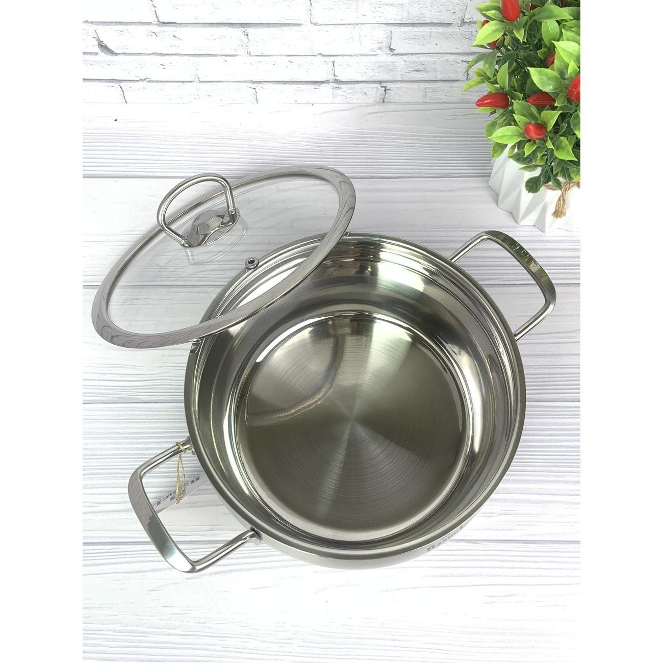 Кастрюля RasheL 4 л из нержавеющей стали с крышкой