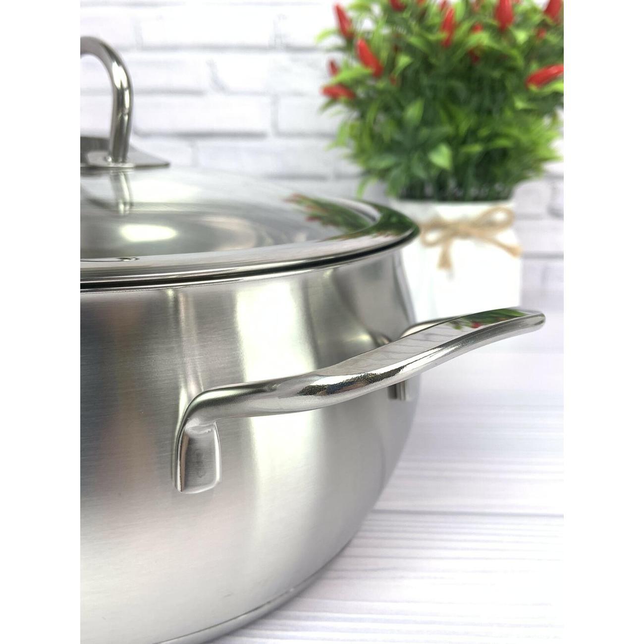 Кастрюля RasheL 6 л из нержавеющей стали с крышкой