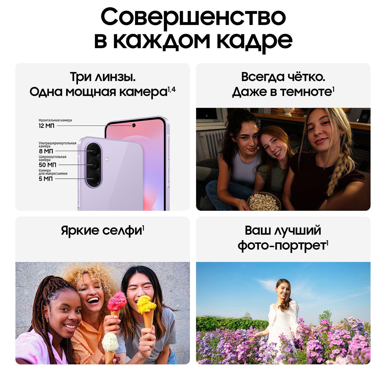 Смартфон Samsung Galaxy A37 8/256GB лавандовый