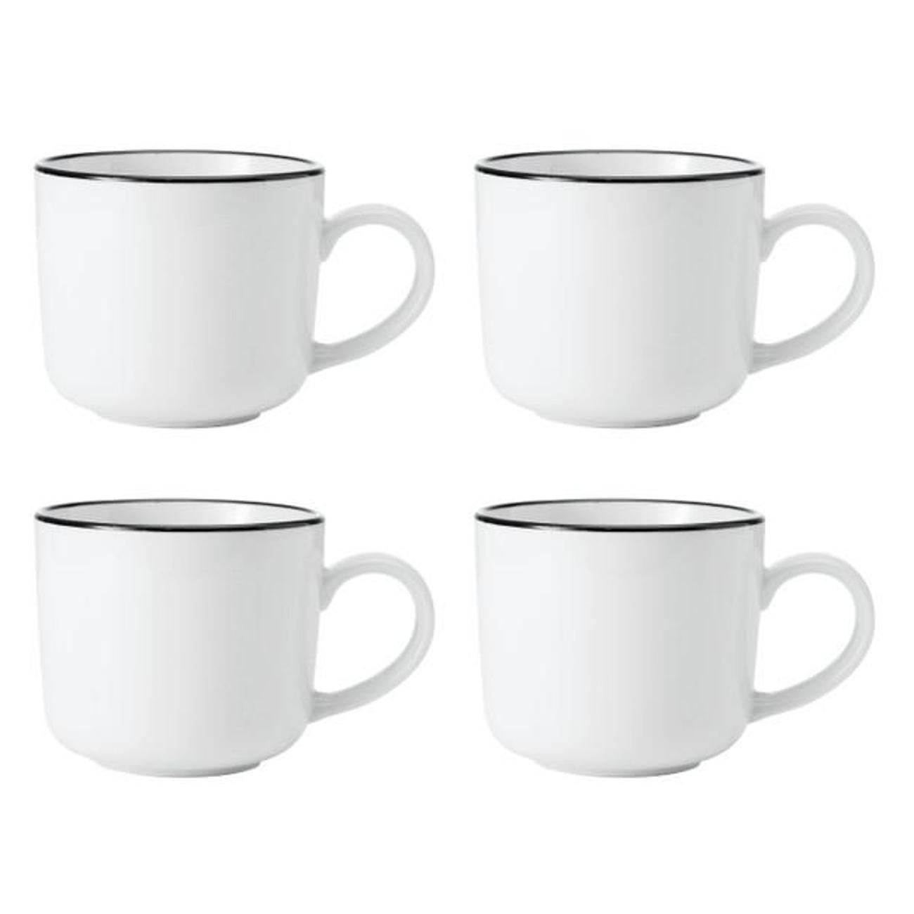 Чайный сервиз Kitchen Craft Kitchen Craft Набор из 4 кружек фарфоровых Mikasa Limestone 360 мл