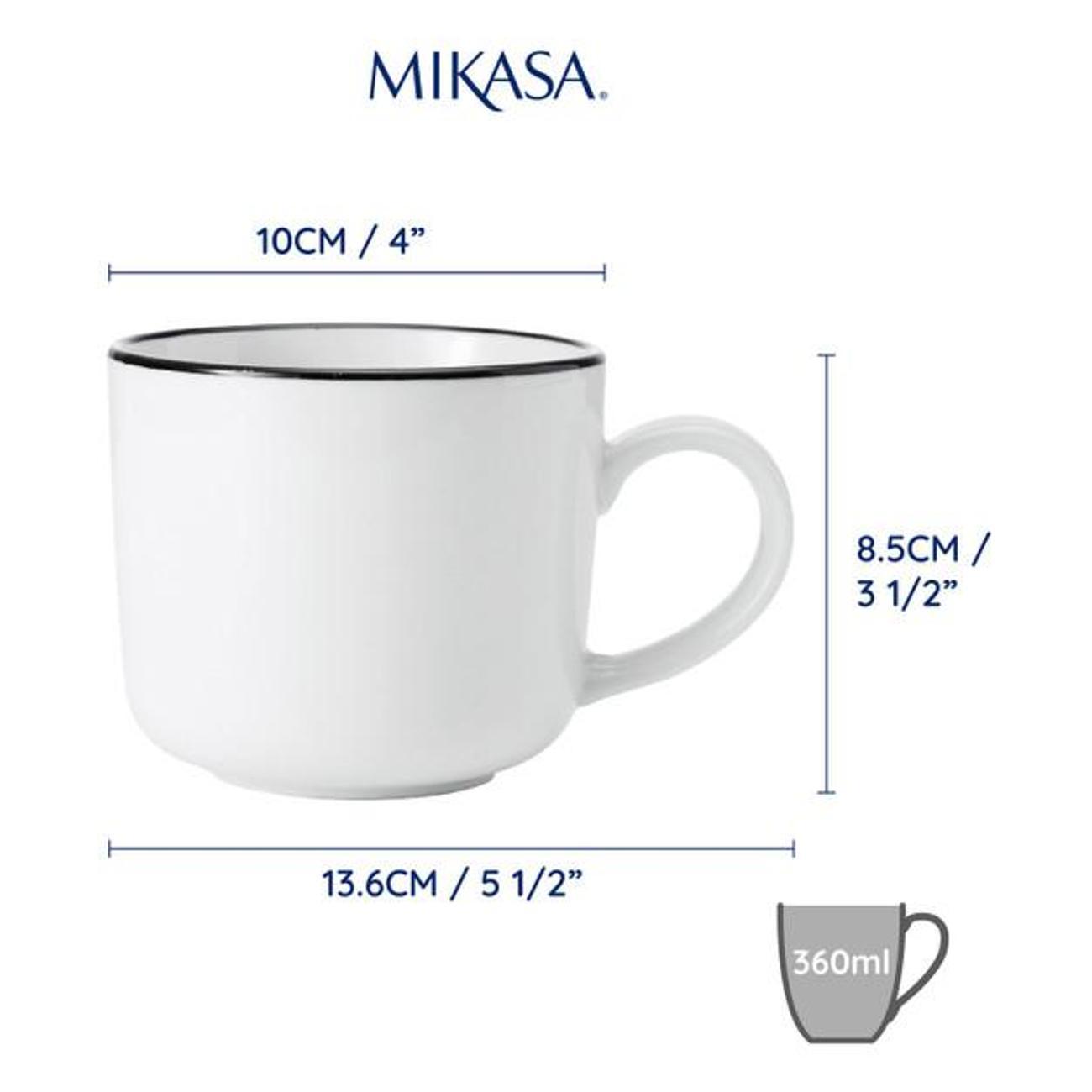 Чайный сервиз Kitchen Craft Kitchen Craft Набор из 4 кружек фарфоровых Mikasa Limestone 360 мл