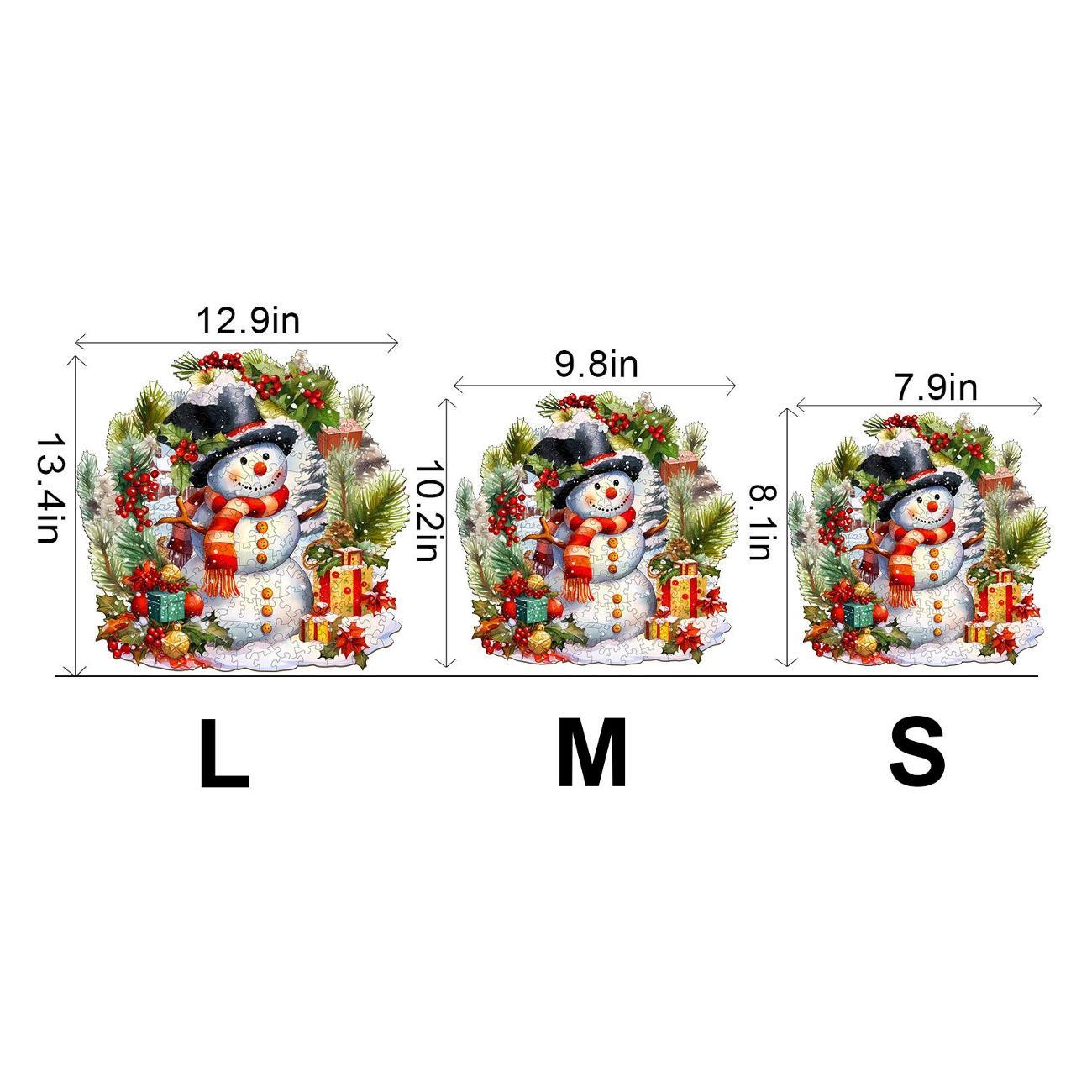 Пазл Woodbests 6541-WP Снеговик Шапочкин M
