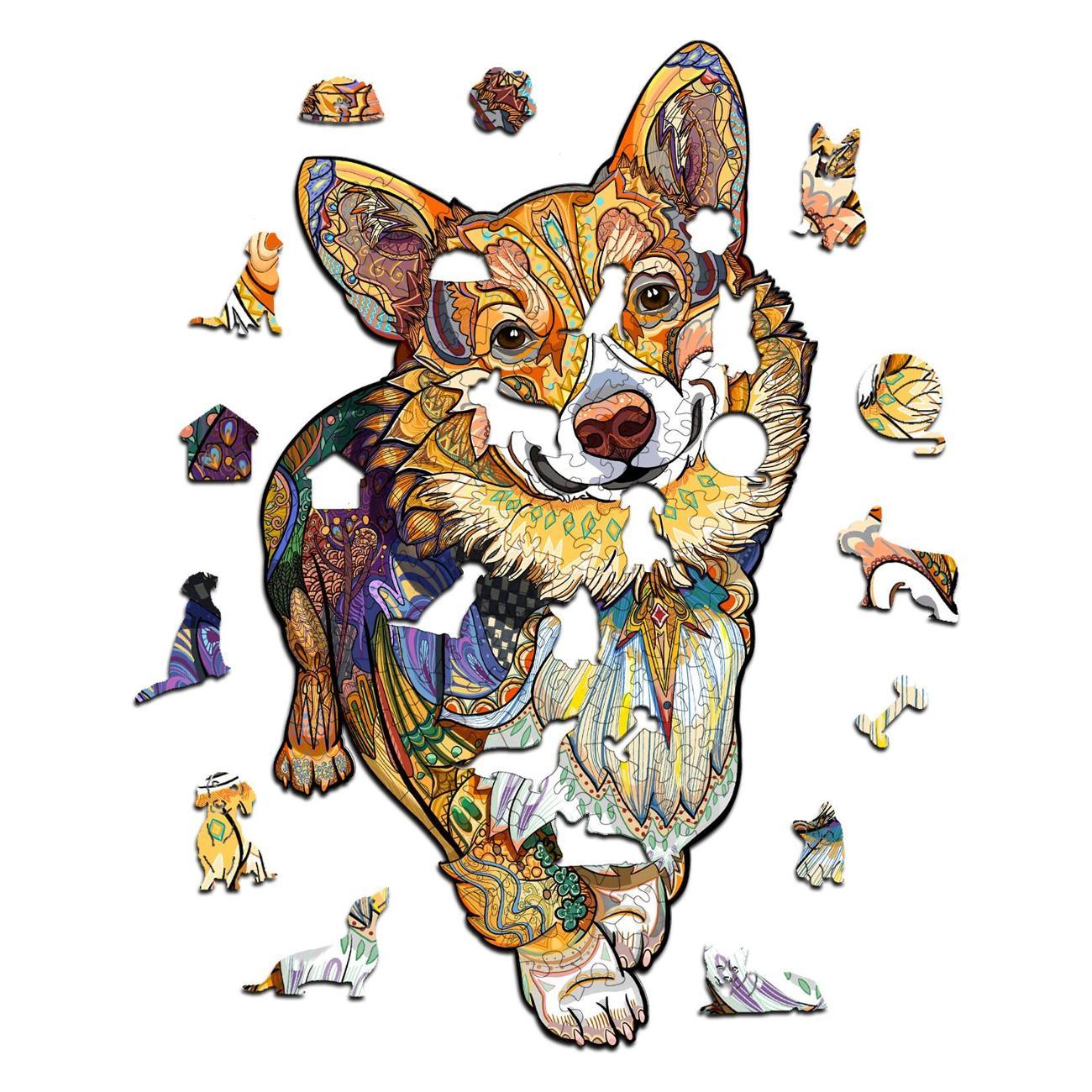 Пазл Woodbests 6105-WP Веселый Корги S