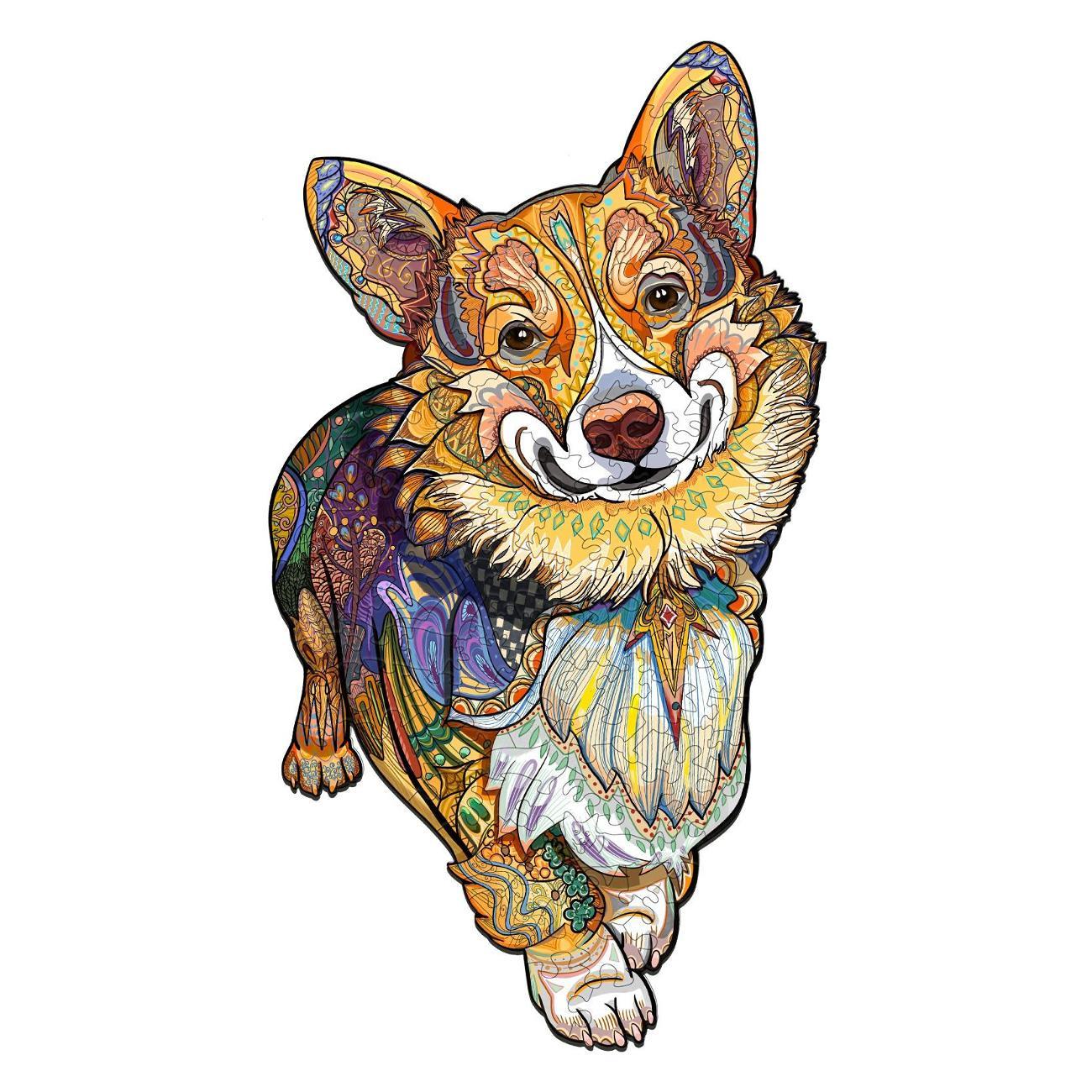 Пазл Woodbests 6106-WP Веселый Корги M