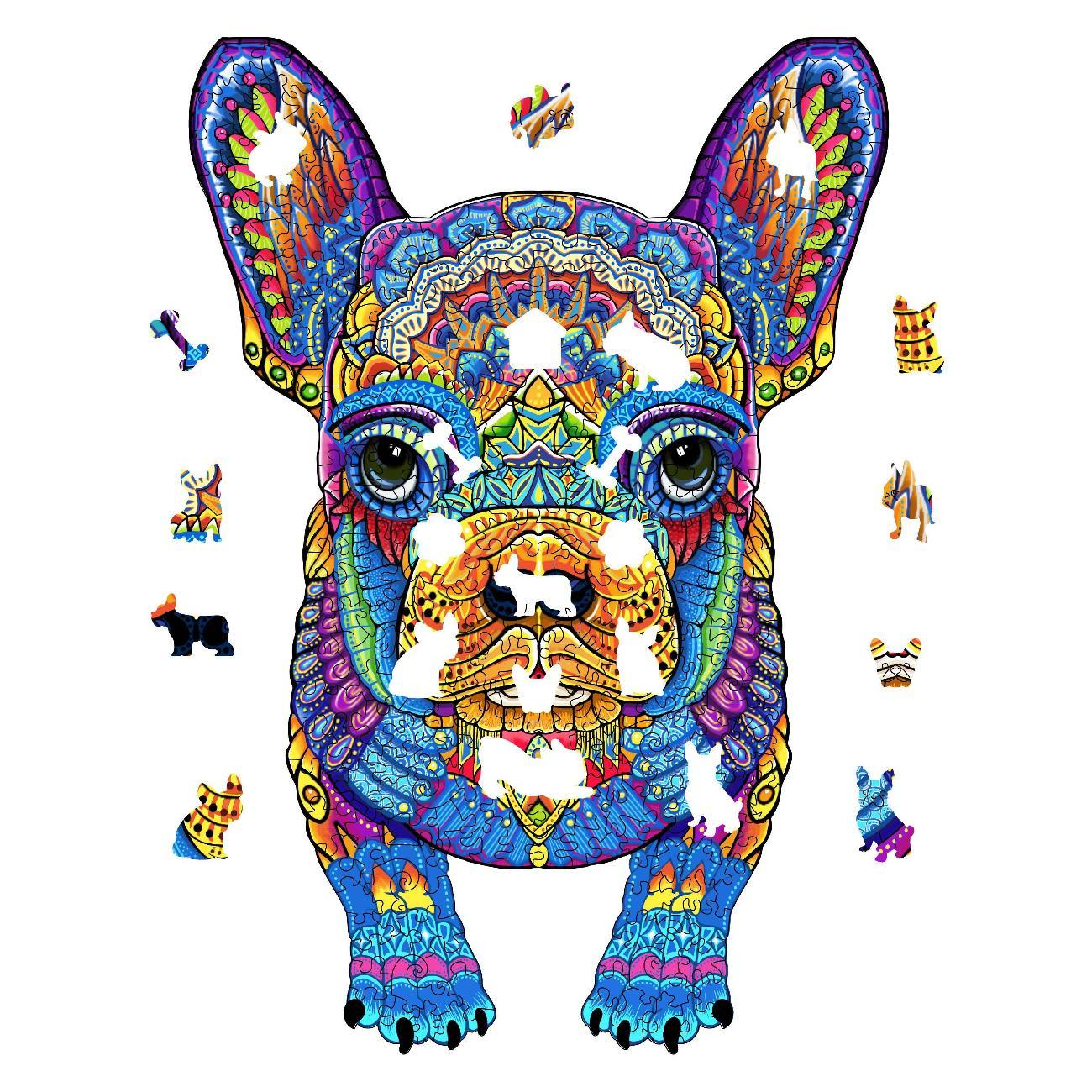 Пазл Woodbests 6111-WP Смелый Бульдог M