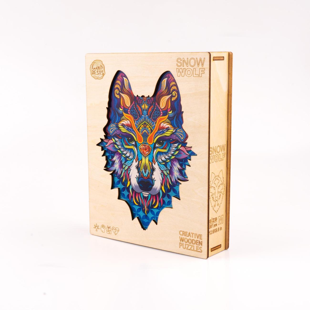 Пазл Woodbests 6117-WP Снежный Волк L