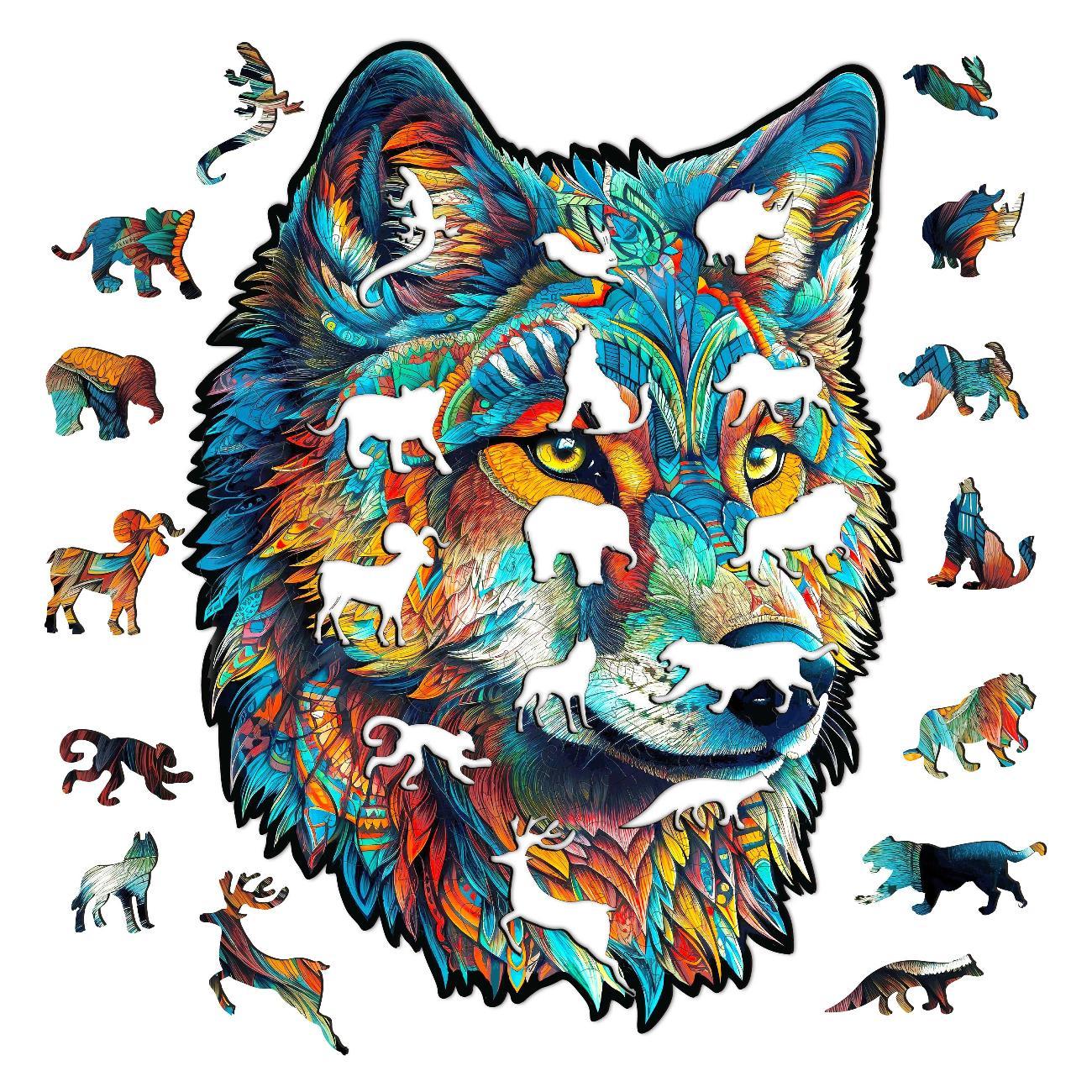 Пазл Woodbests 6121-WP Бесстрашный Волк M