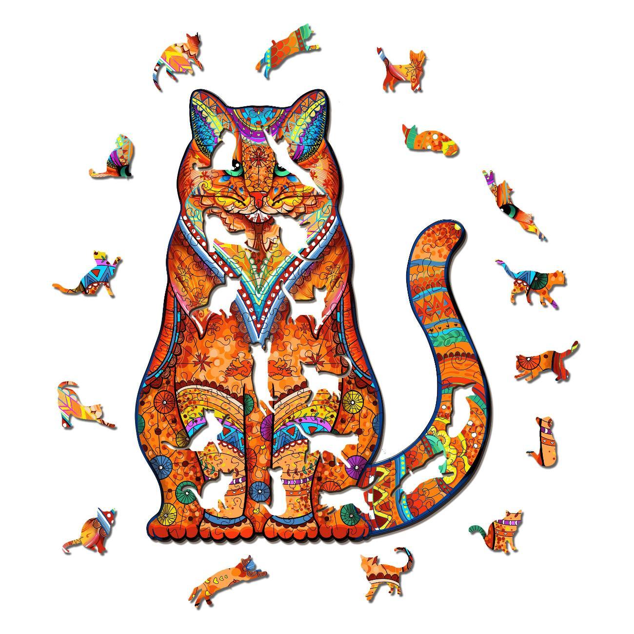 Пазл Woodbests 6132-WP Сидящий Кот L