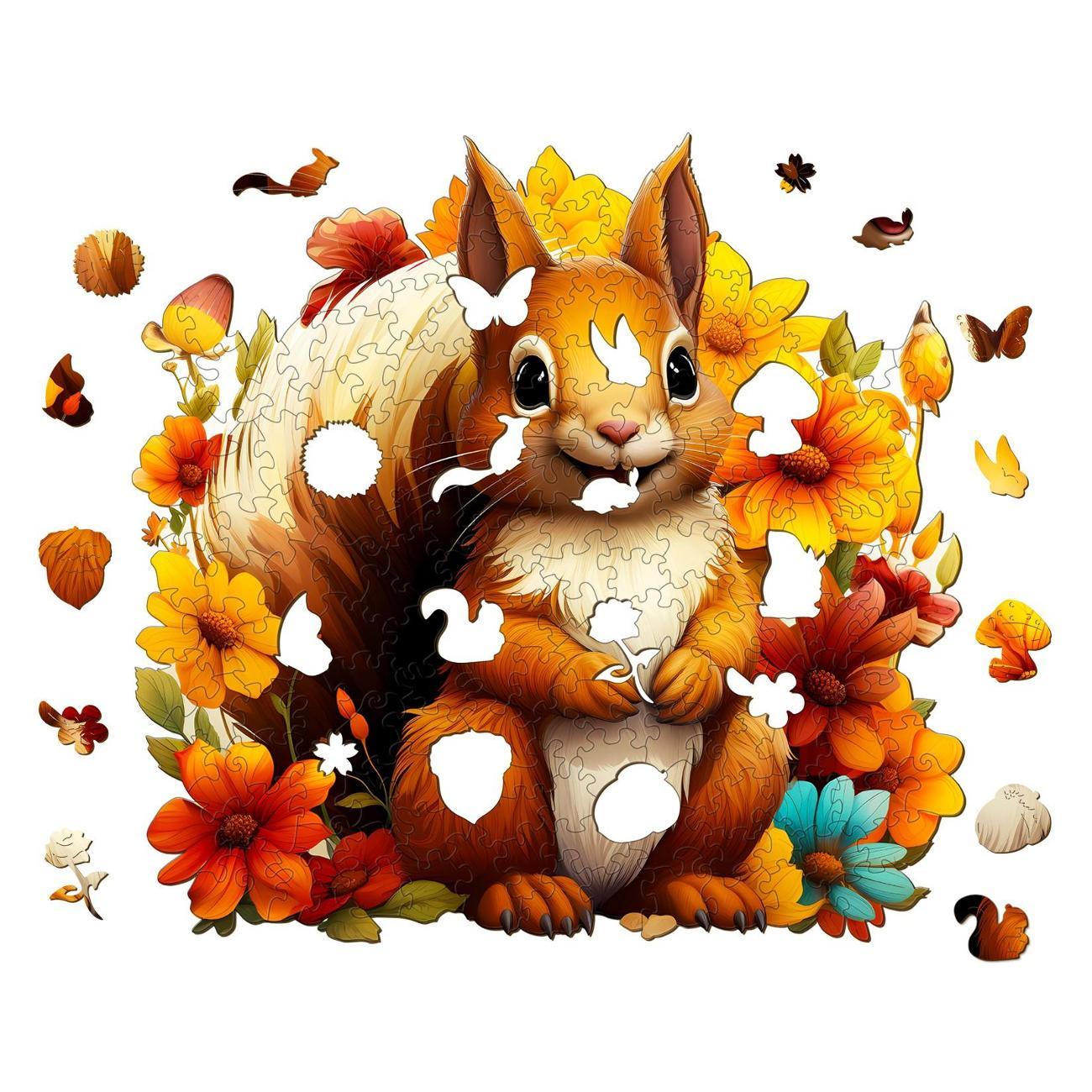 Пазл Woodbests 6341-WP Рыжая белочка M