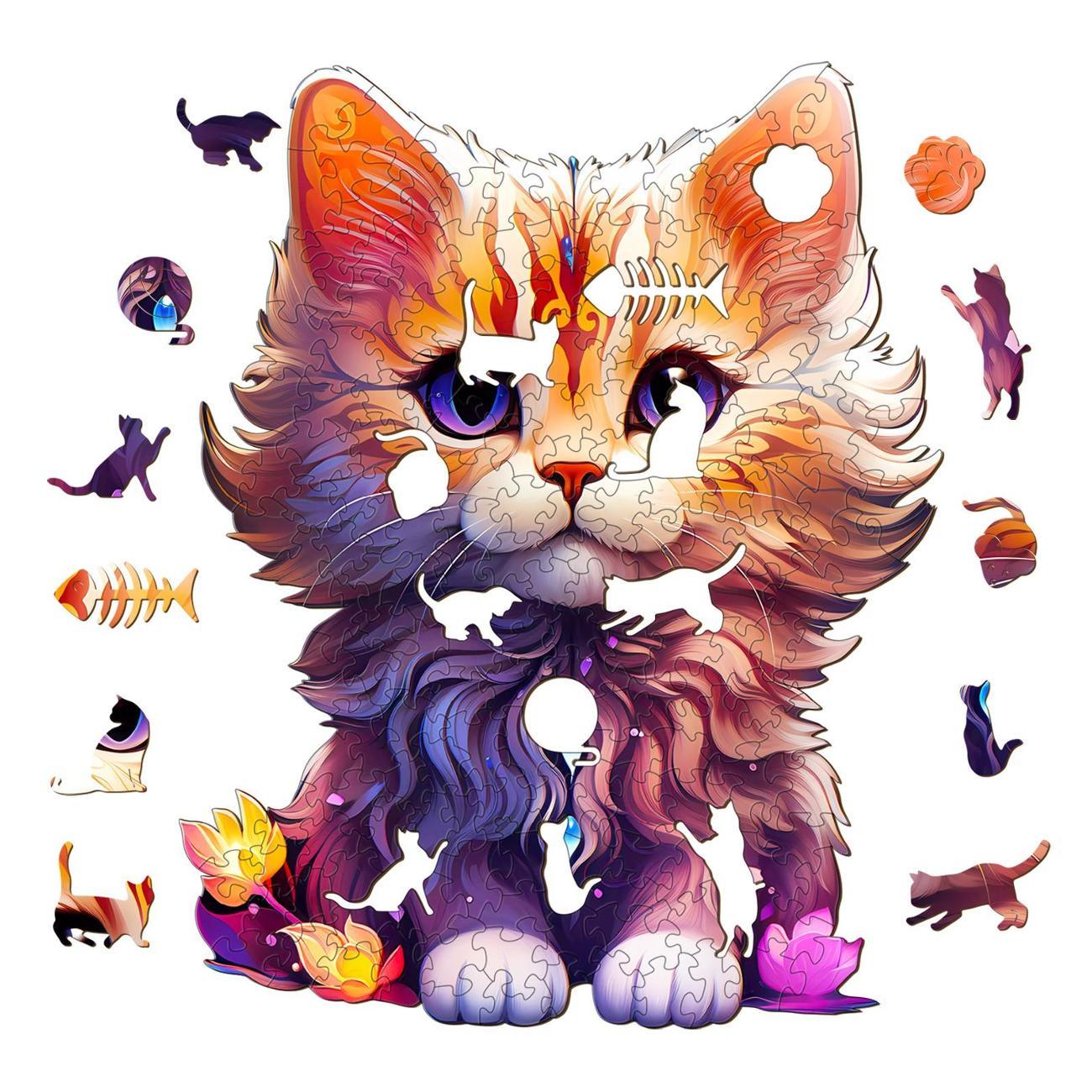 Пазл Woodbests 6351-WP Фэнтези кэт M