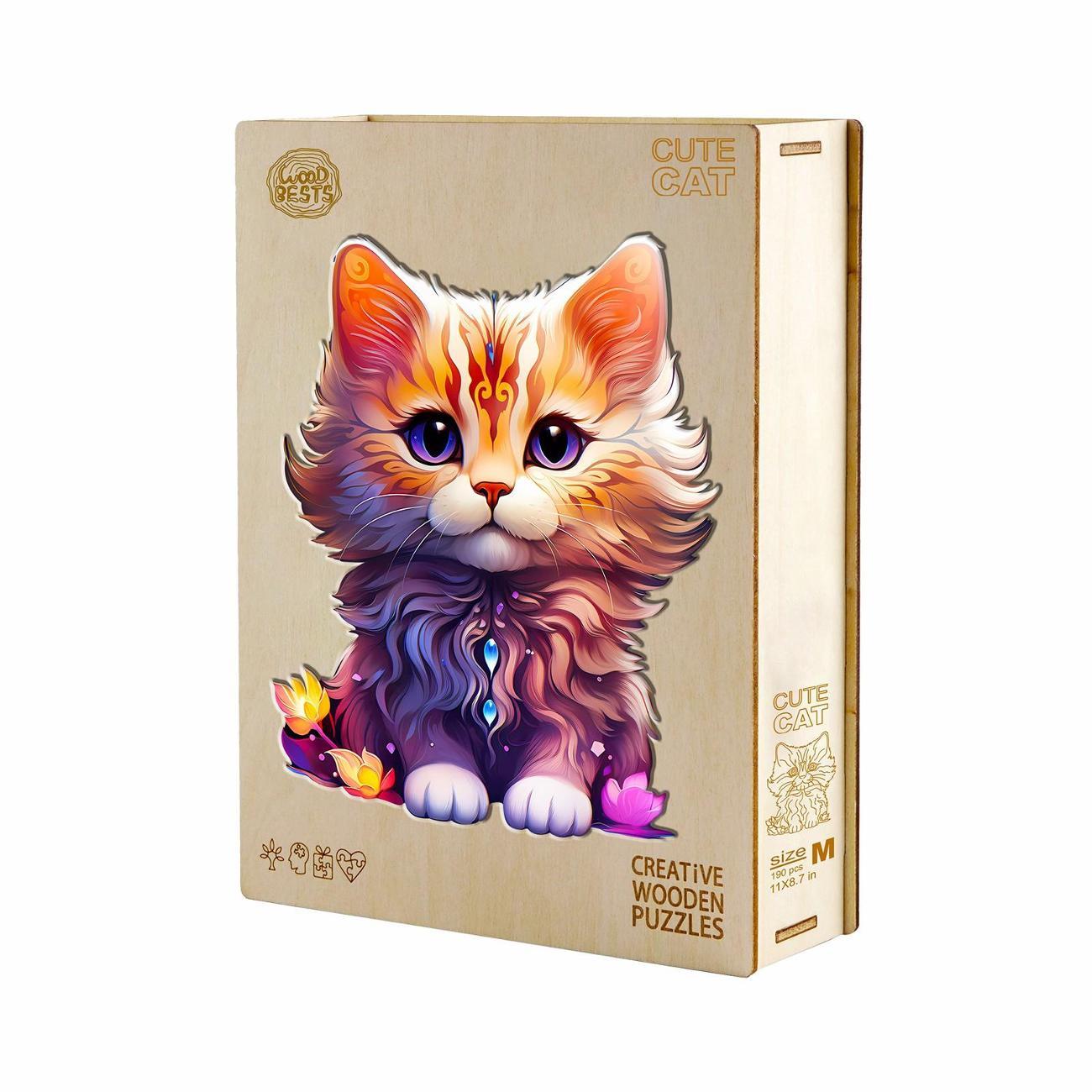 Пазл Woodbests 6351-WP Фэнтези кэт M