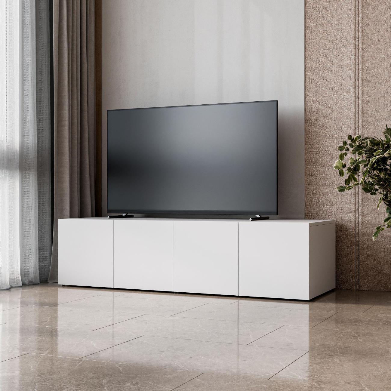 Шкаф СИГМА-МЕБЕЛЬ.РФ Антресоль для шкафа / тумба под ТВ, Сигма, белый