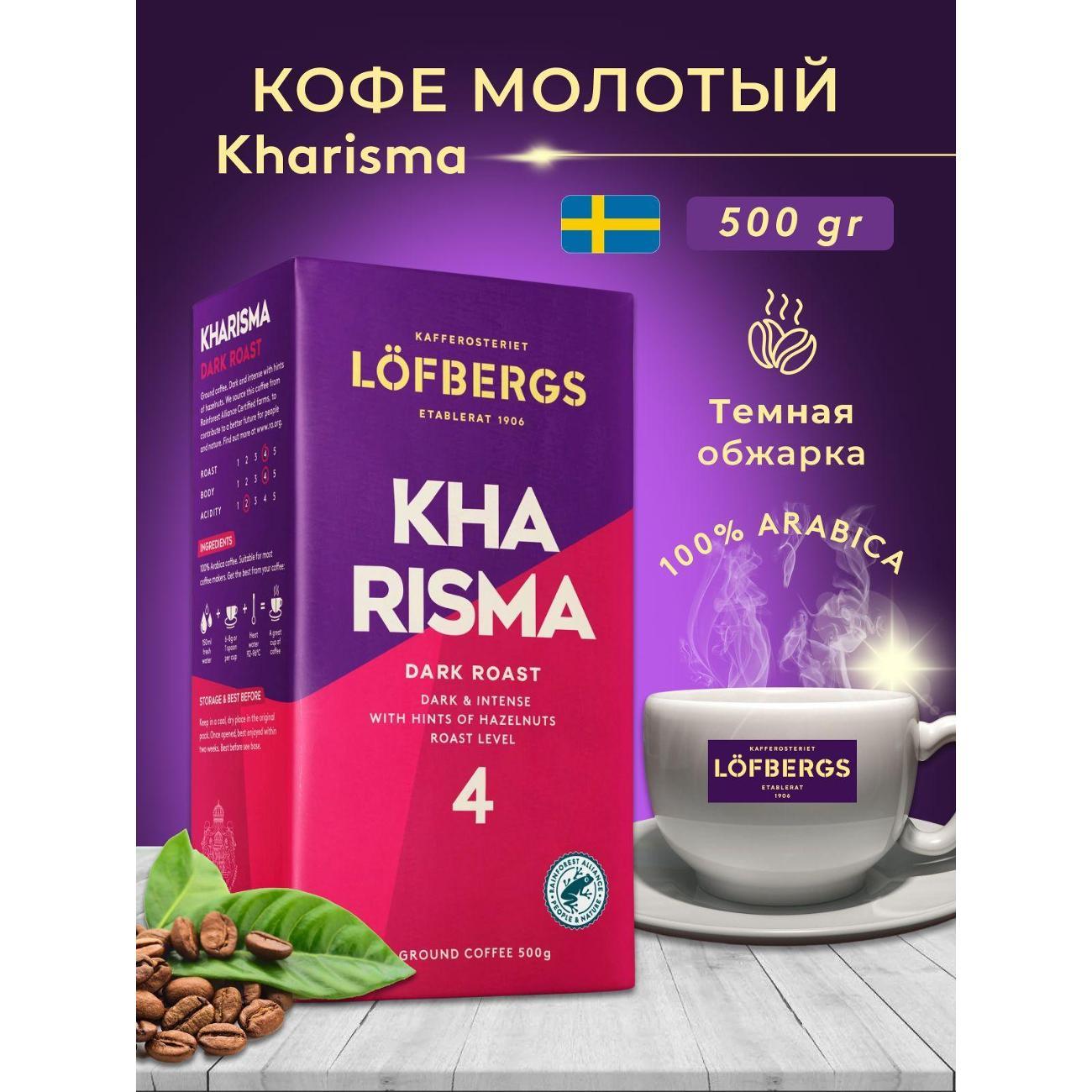 Кофе молотый Lofbergs Kharisma, 500 г_молотый кофе