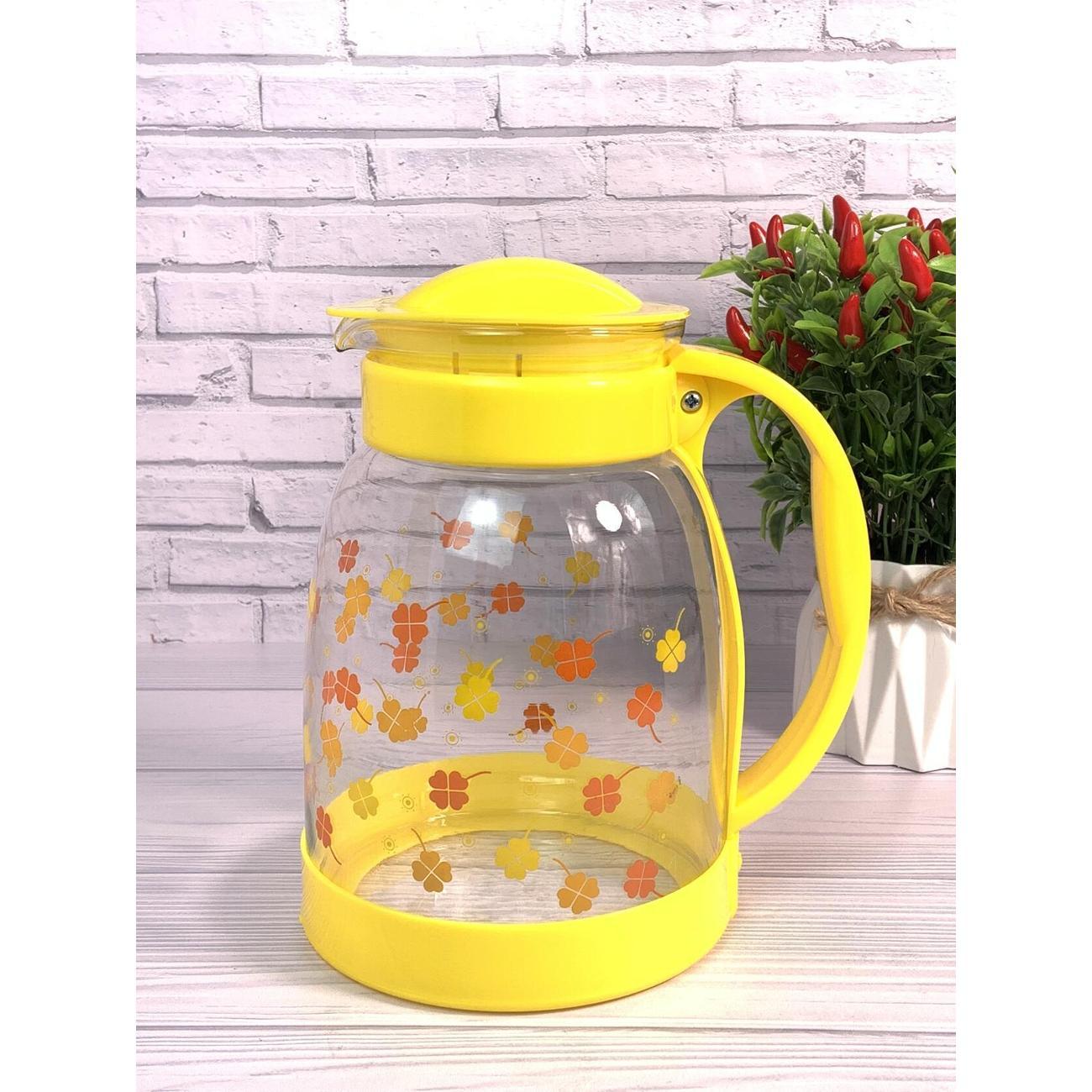 Графин Эко-Поставка 1,8 л из жаропрочного стекла с крышкой-фильтром