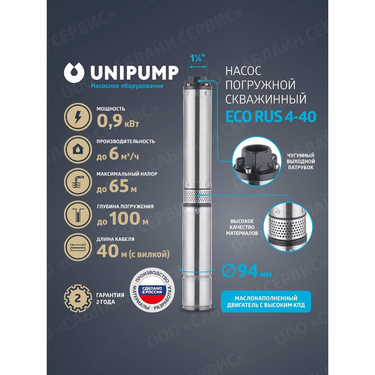 Насос погружной Unipump ECO RUS_34523