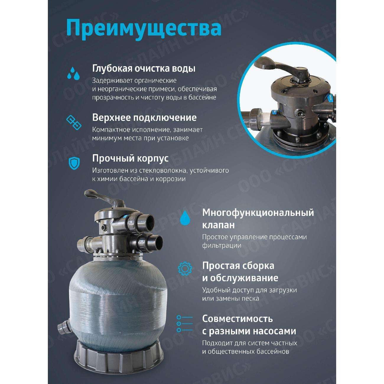 Насос для надувного бассейна Unipump sand-filter-TF750