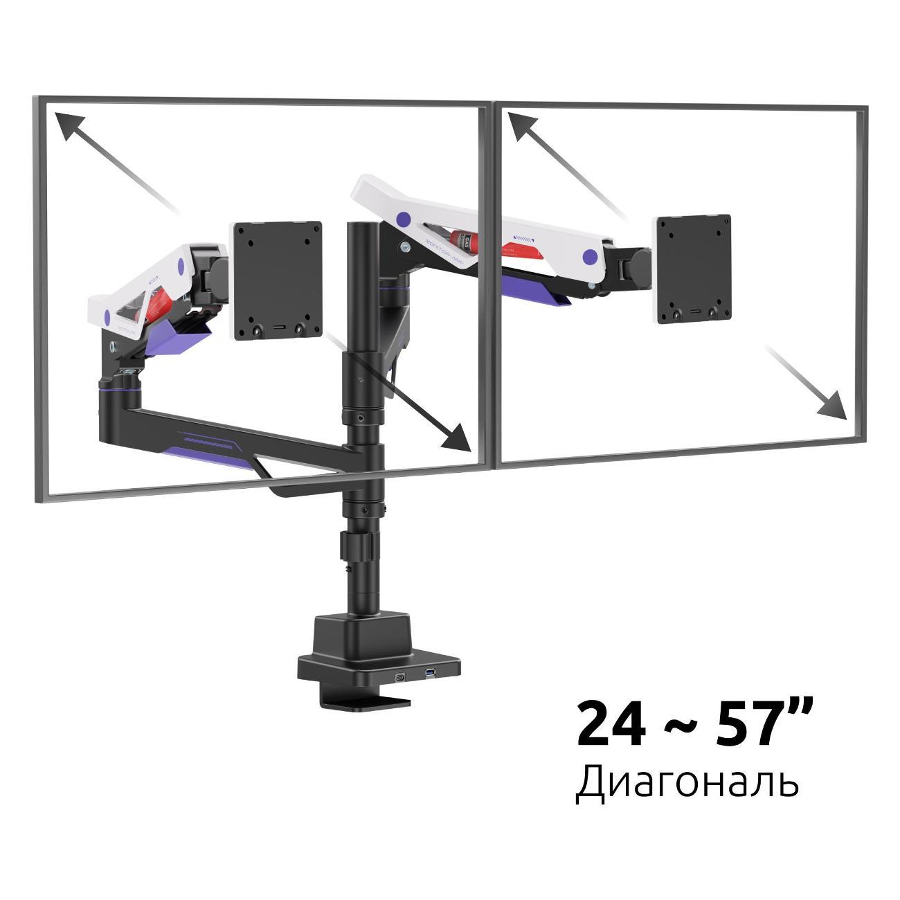 Кронштейн для монитора Uniteki FMGT402GL ATLAS NEO GAMING LINE
