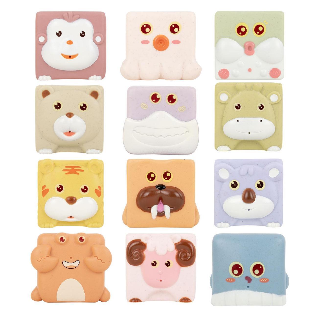 Развивающая игрушка BAMBOX Тактильные кубики Животные 12 штук BAMBOX BABY