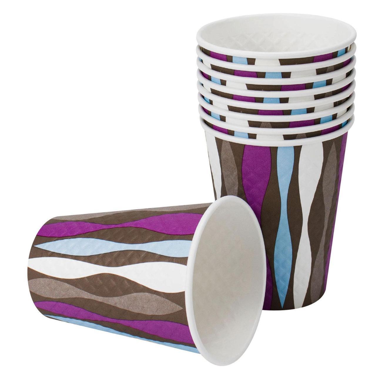 Набор одноразовой посуды Welday Стаканы одноразовые 300мл 50шт WELDAY волна