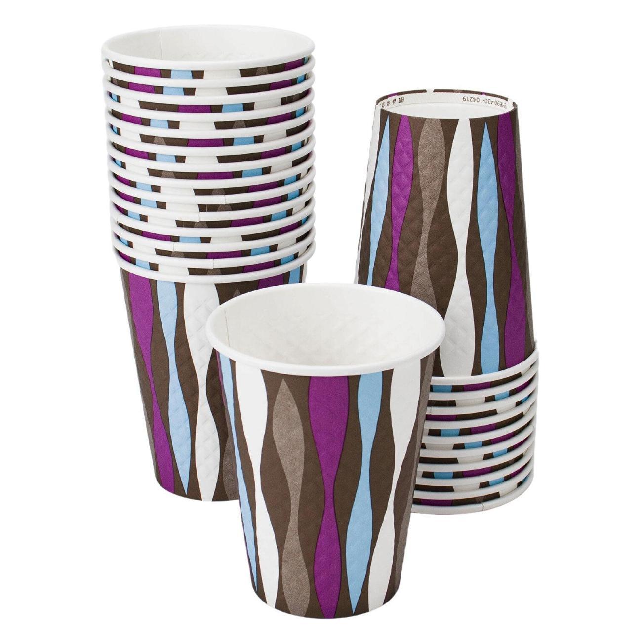 Набор одноразовой посуды Welday Стаканы одноразовые 300мл 50шт WELDAY волна