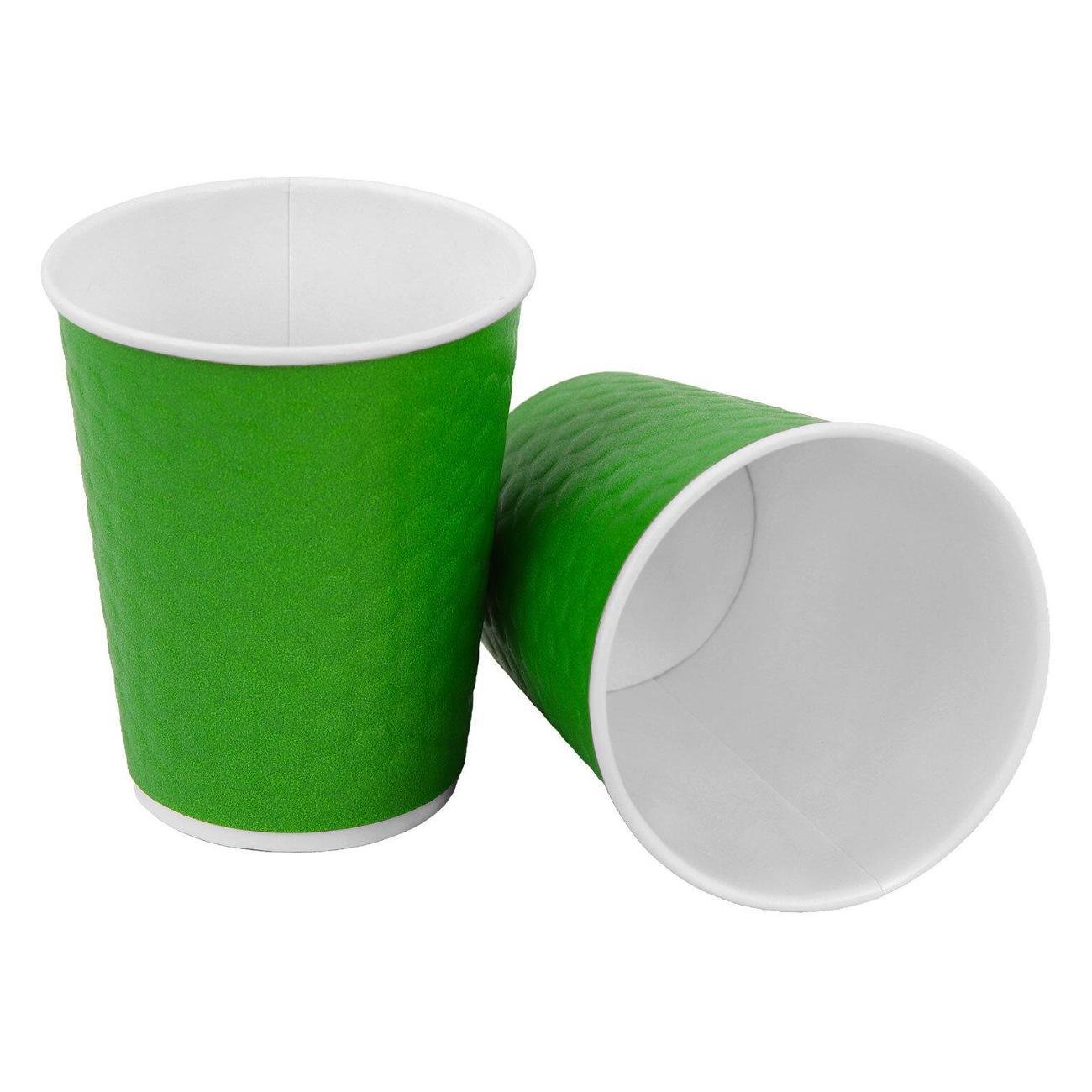 Набор одноразовой посуды Welday Стаканы одноразовые 250мл 50шт WELDAY Соты зелены