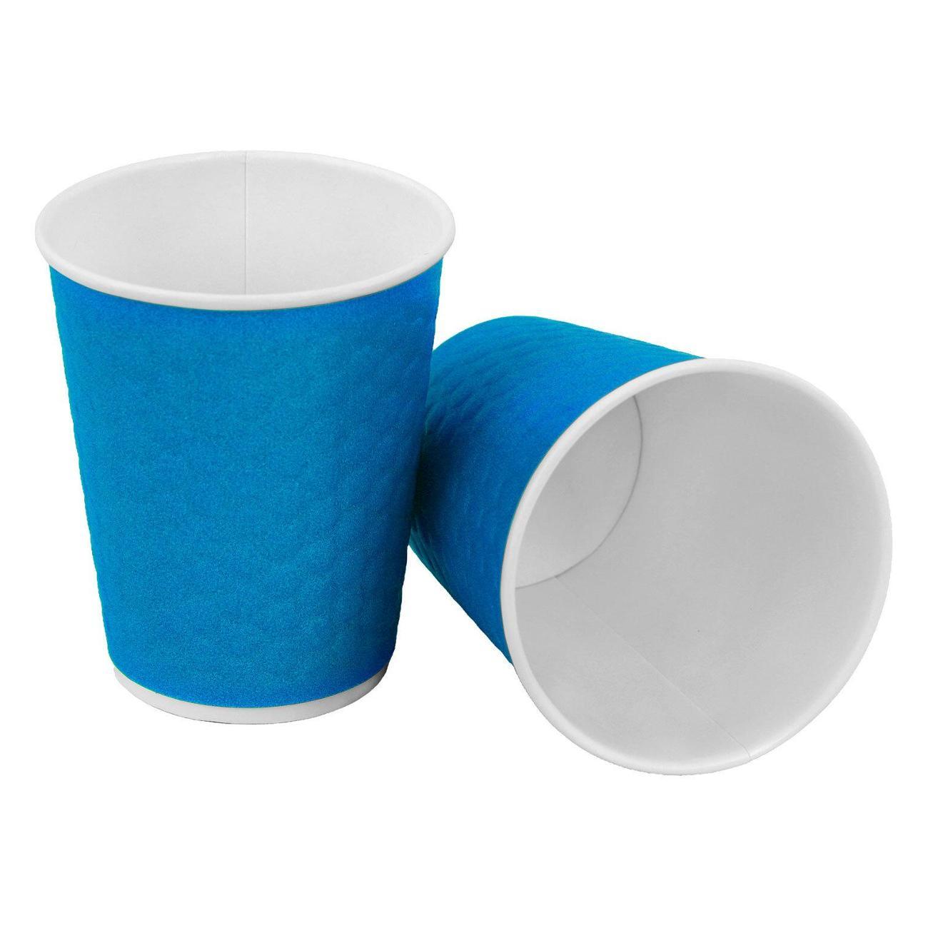 Набор одноразовой посуды Welday Стаканы одноразовые 250мл 50шт WELDAY Соты синие