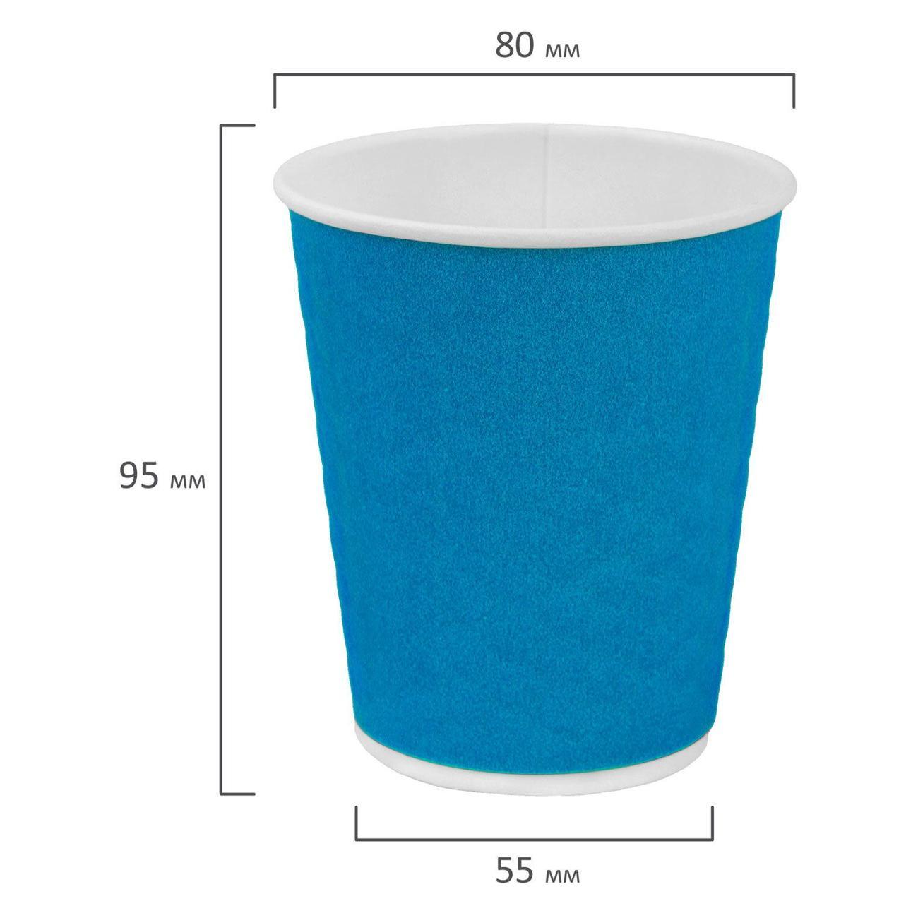 Набор одноразовой посуды Welday Стаканы одноразовые 250мл 50шт WELDAY Соты синие