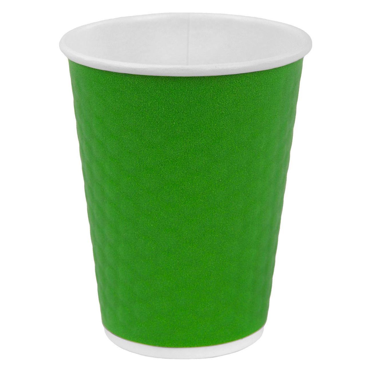 Набор одноразовой посуды Welday Стаканы одноразовые 300мл 50шт WELDAY Соты зеленые