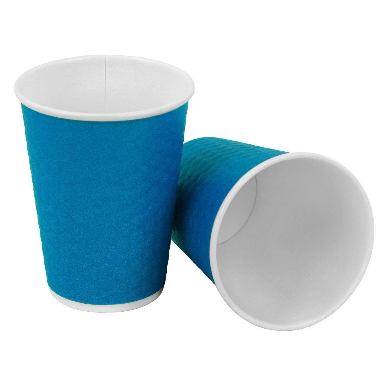 Набор одноразовой посуды Welday Стаканы одноразовые 300мл 50шт WELDAY Соты синие
