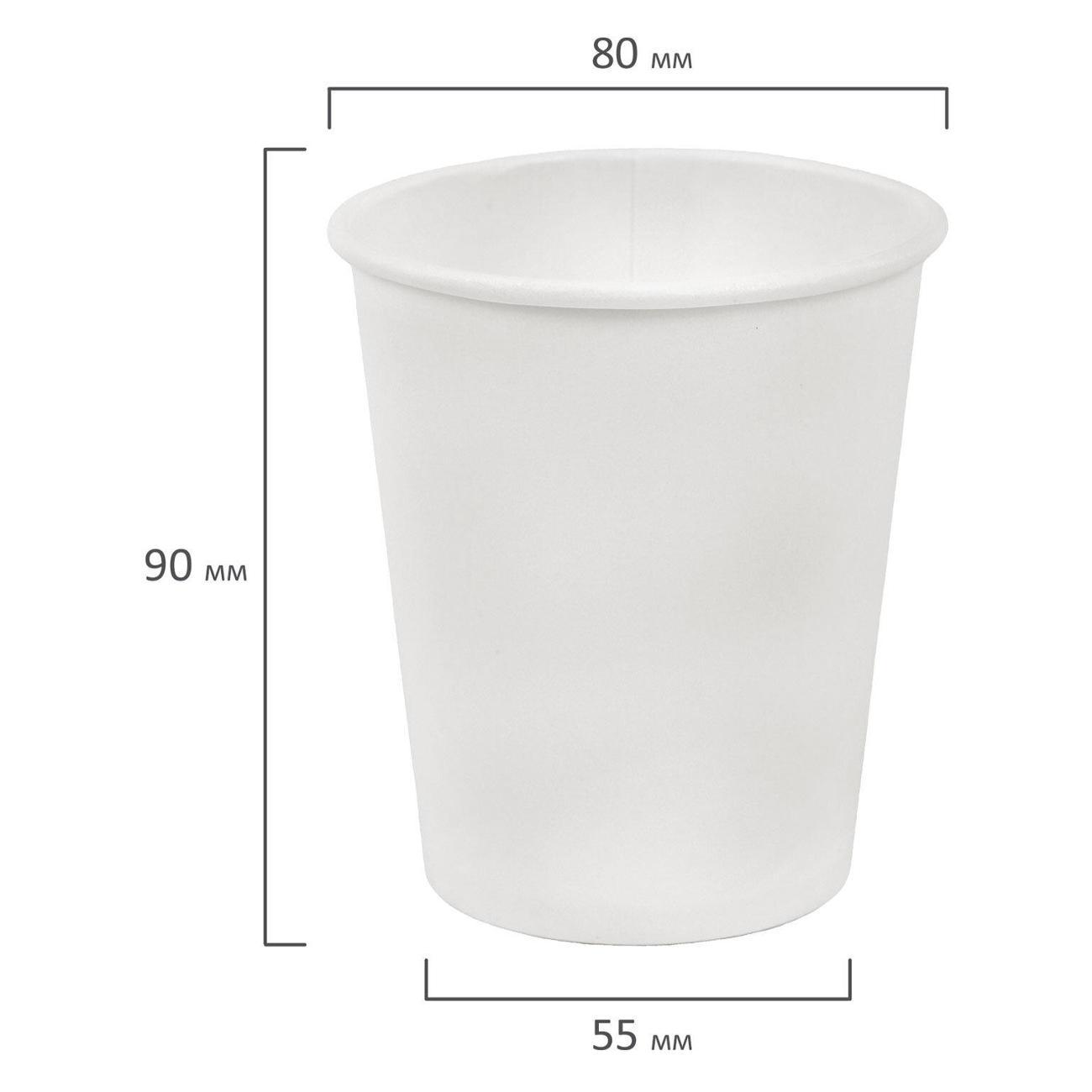Набор одноразовой посуды Welday Стаканы одноразовые 250мл 1000шт WELDAY белые