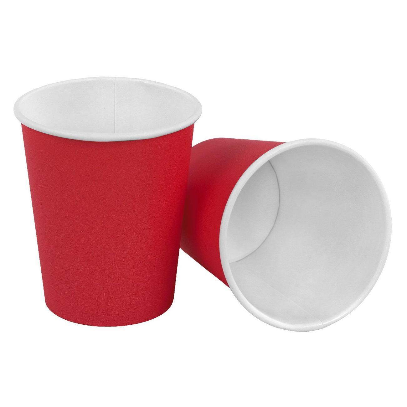 Набор одноразовой посуды Welday Стаканы одноразовые 250мл 1000шт WELDAY красные