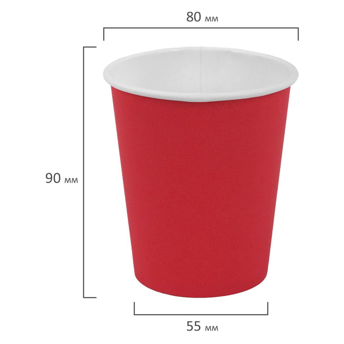 Набор одноразовой посуды Welday Стаканы одноразовые 250мл 1000шт WELDAY красные
