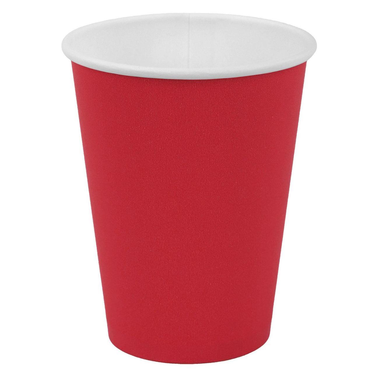 Набор одноразовой посуды Welday Стаканы одноразовые 350мл 1000шт WELDAY красный