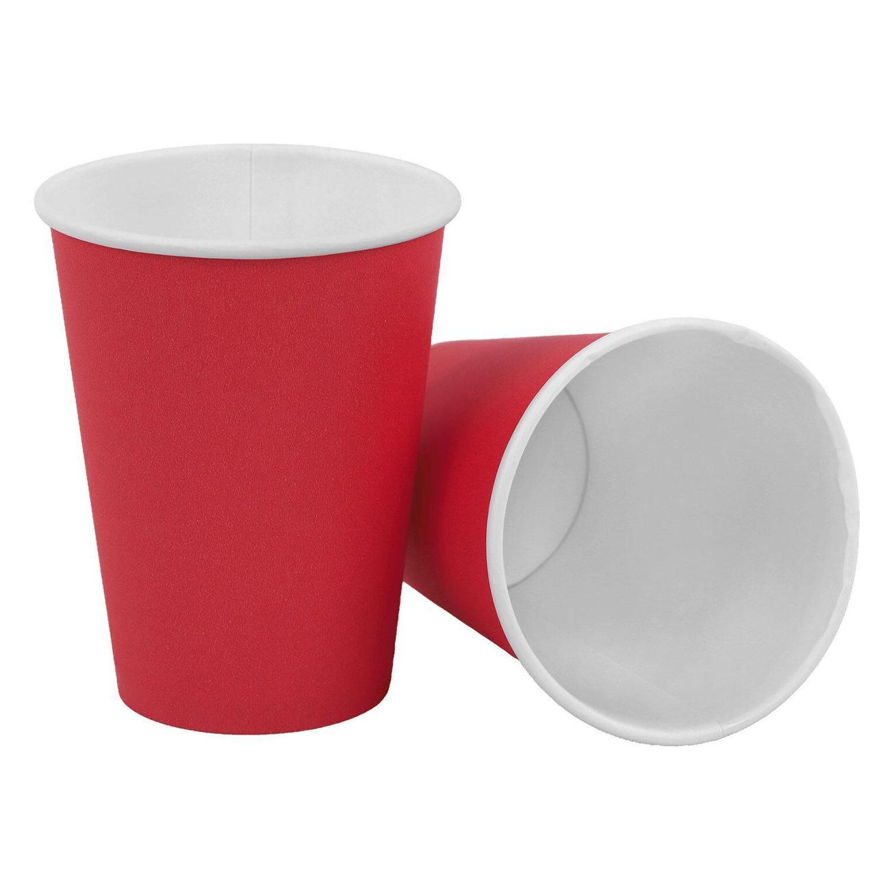 Набор одноразовой посуды Welday Стаканы одноразовые 350мл 1000шт WELDAY красный