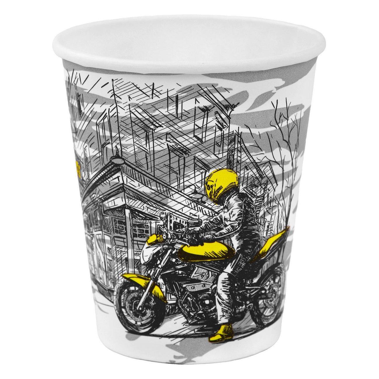 Набор одноразовой посуды Welday Стаканы одноразовые 250мл 50шт WELDAY BigCityLife