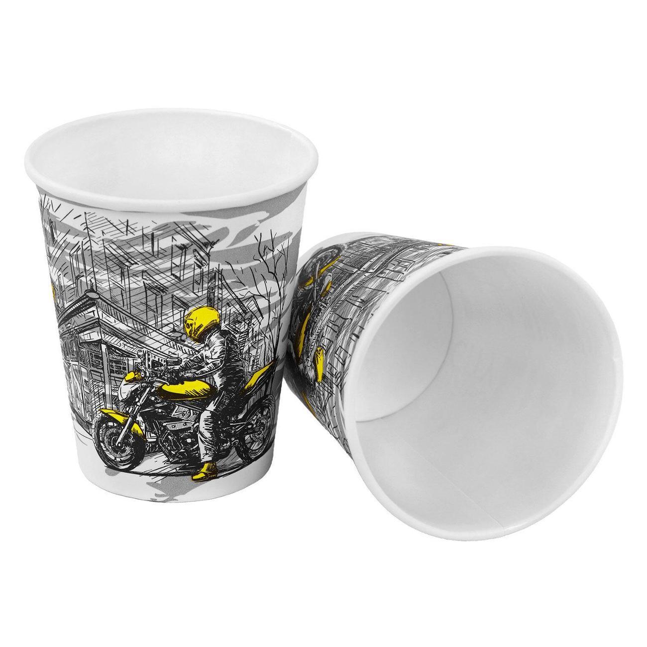 Набор одноразовой посуды Welday Стаканы одноразовые 250мл 50шт WELDAY BigCityLife