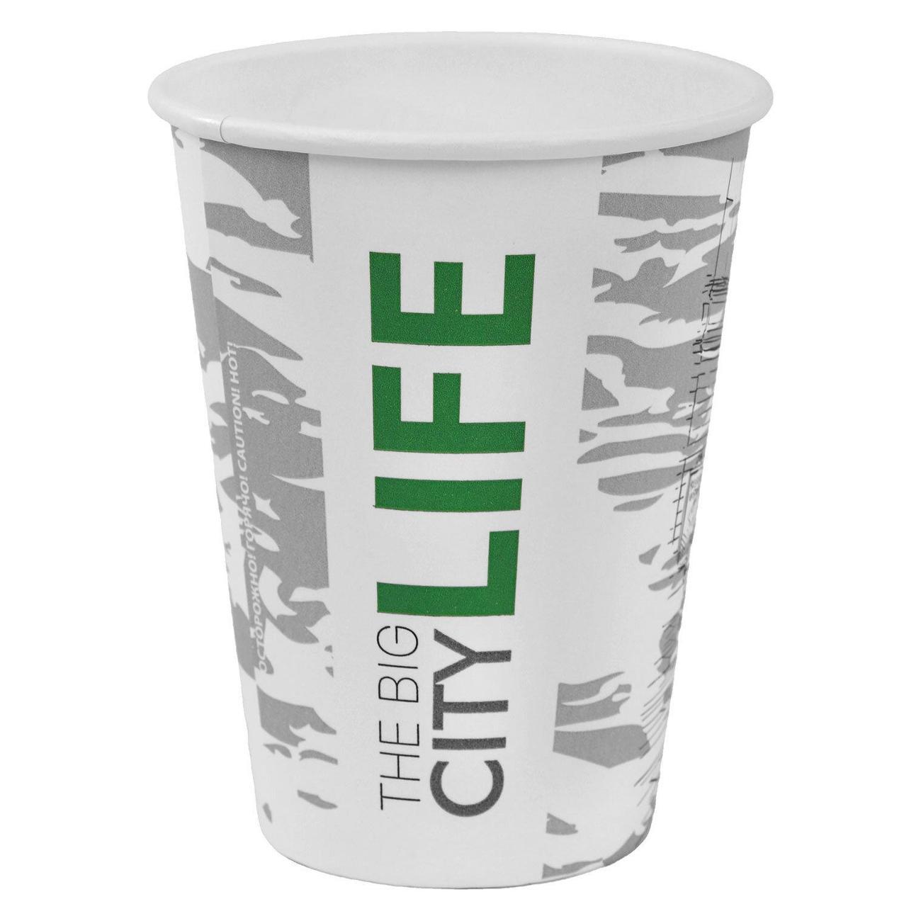 Набор одноразовой посуды Welday Стаканы одноразовые 300мл 50шт WELDAY BigCityLife