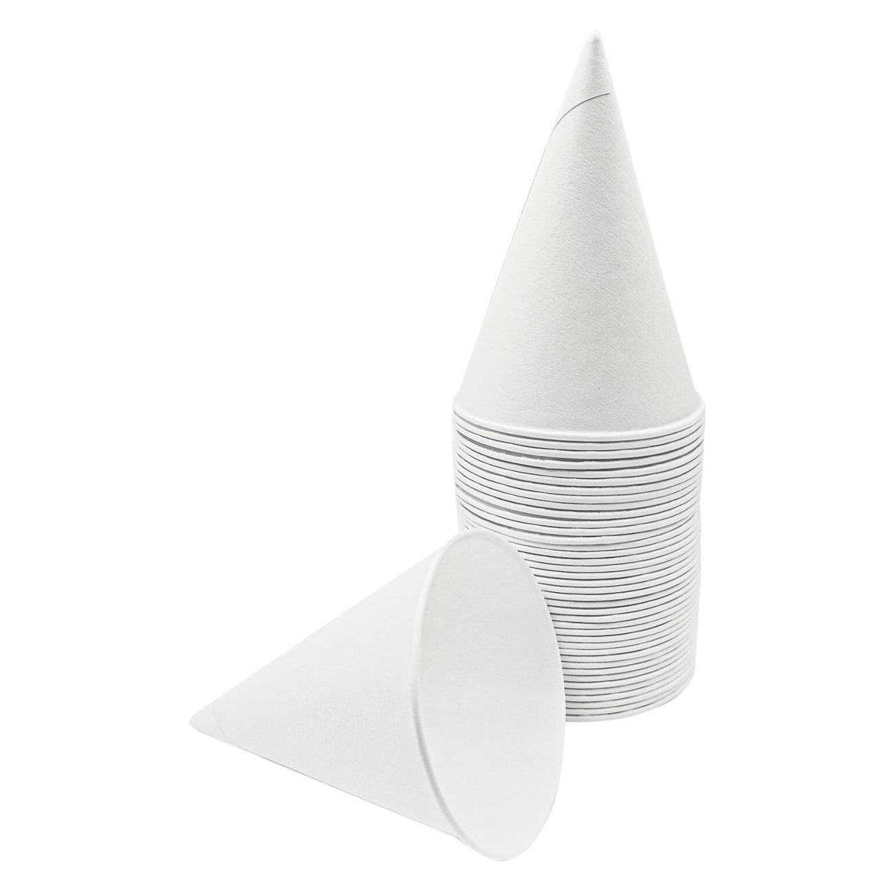 Набор одноразовой посуды Welday Стаканы-конусы одноразовые 100мл 200шт WELDAY бел