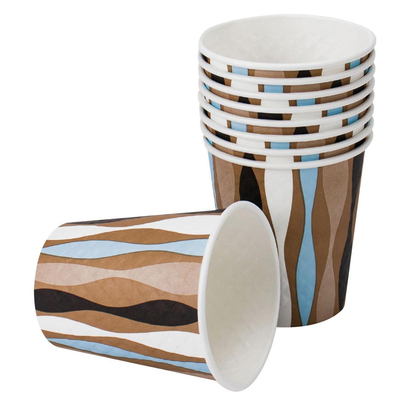 Набор одноразовой посуды Welday Стаканы одноразовые 250мл 50шт WELDAY волна