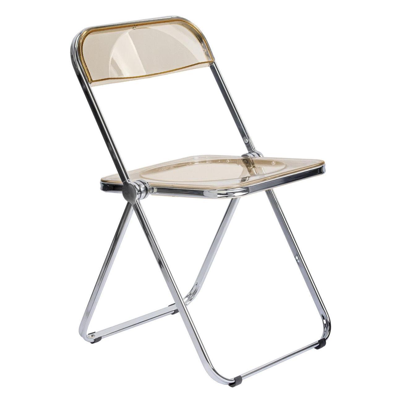 Стул складной Brabix Стул склад BRABIX Glam прозрачн янтарн пластик